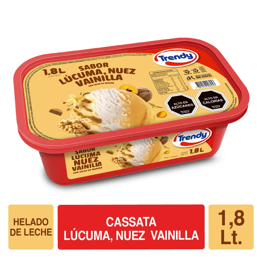 HELADO LUCUMA NUEZ VAINILLA TRENDY 6X1800CC