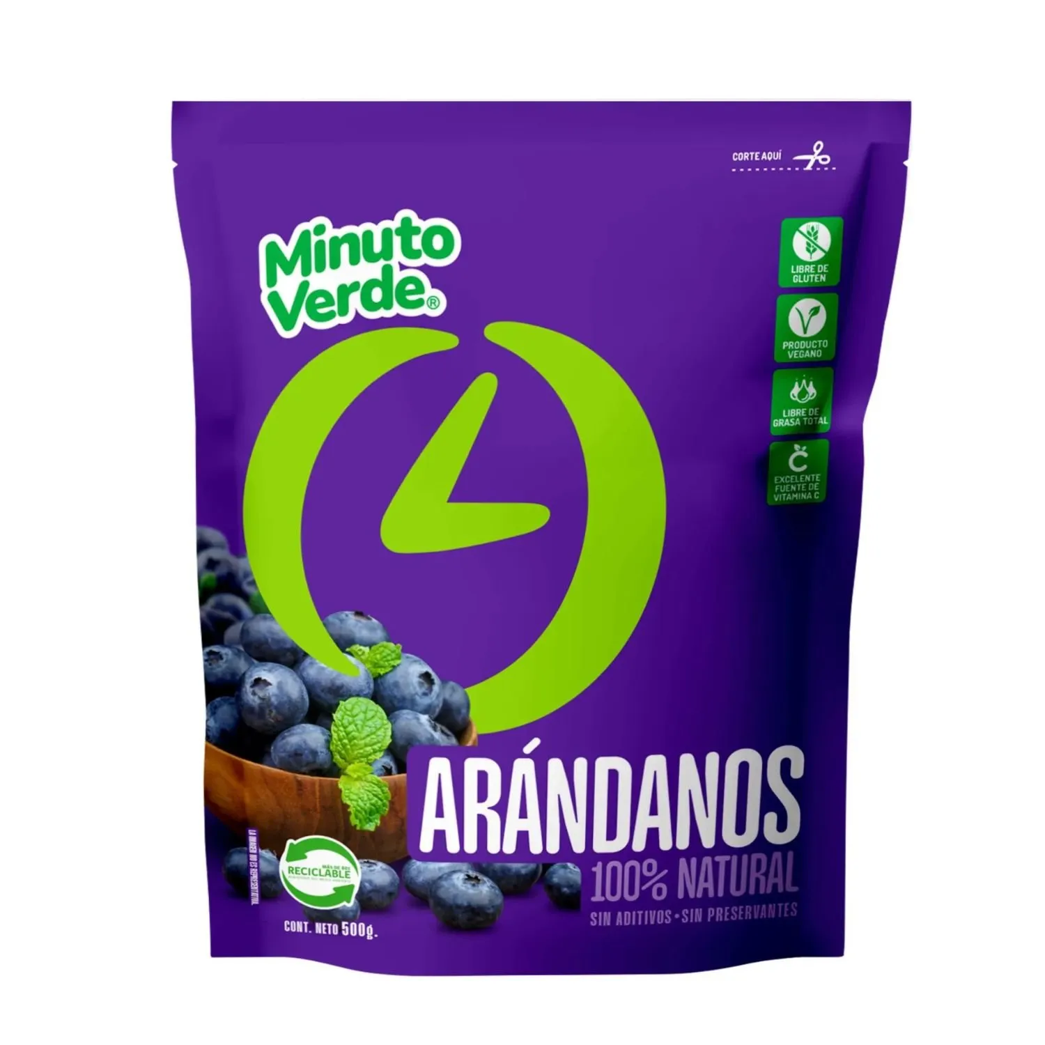 ARANDANO CONG MINUTO VERDE 30X400GR