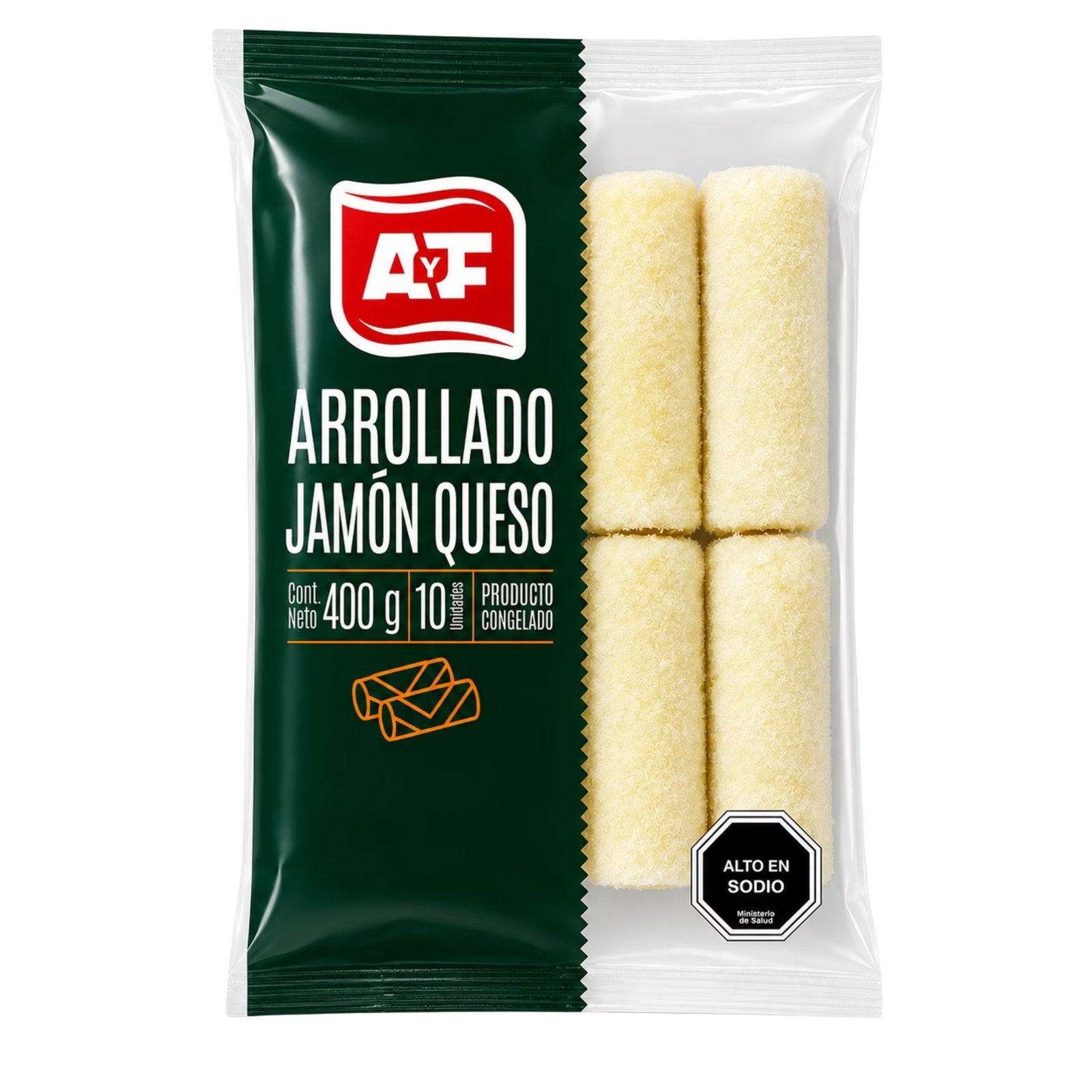 ARROLLADO JAMON QUESO AYF 12X400GR