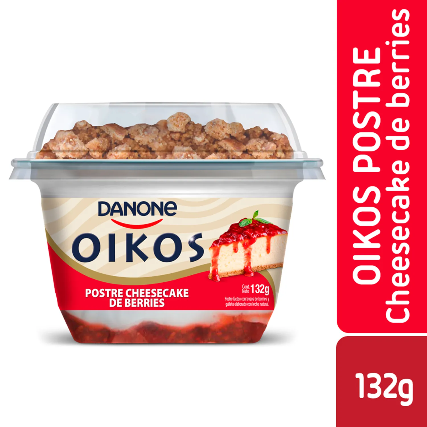 YOGUR GRIEGO CHEESCAKE BERRIES OIKOS 12X132G